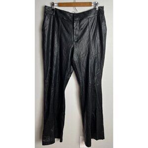 Avec Les Filles Size 14 Black Faux Leather High Waisted Trouser Pants Women’s
